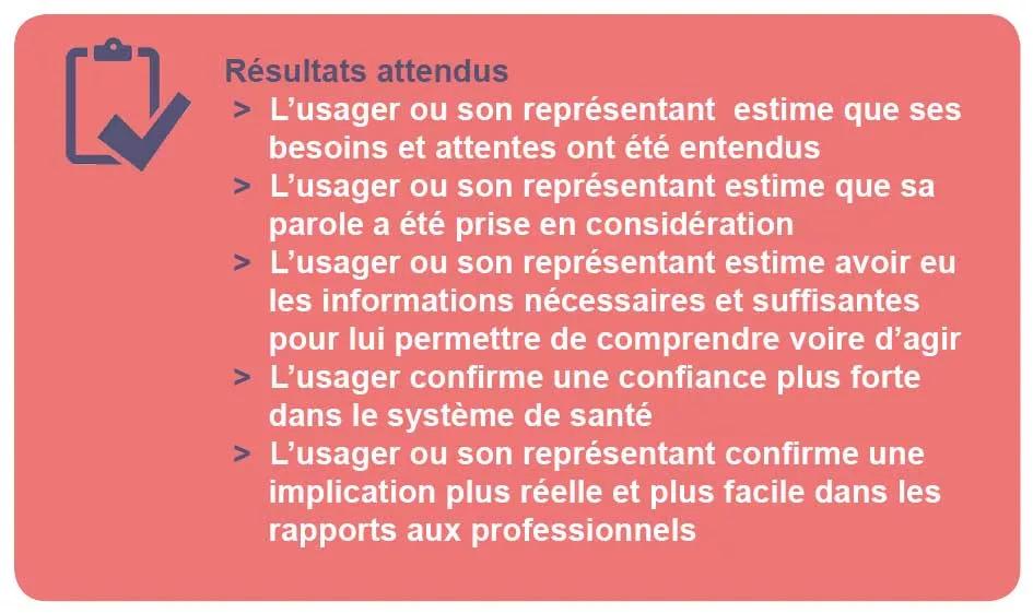 Résultats attendus