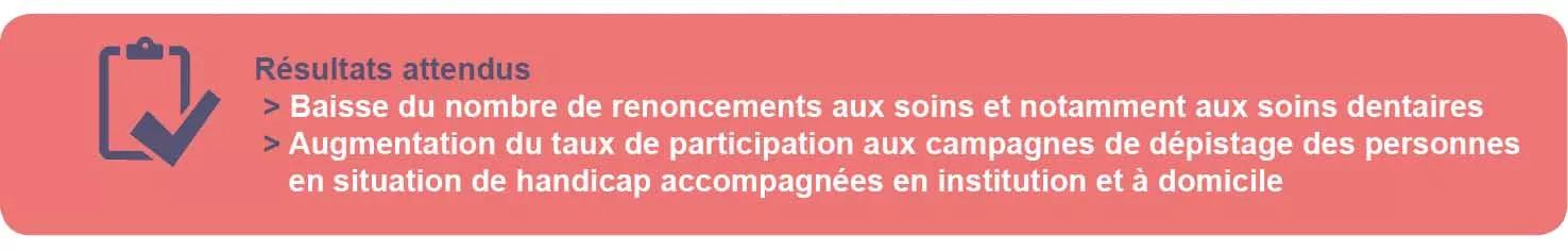 Résultats attendus