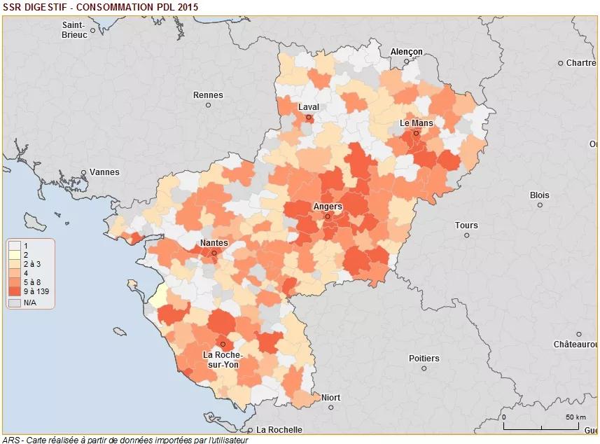 Carte SSR digestif consommation pdl 2015