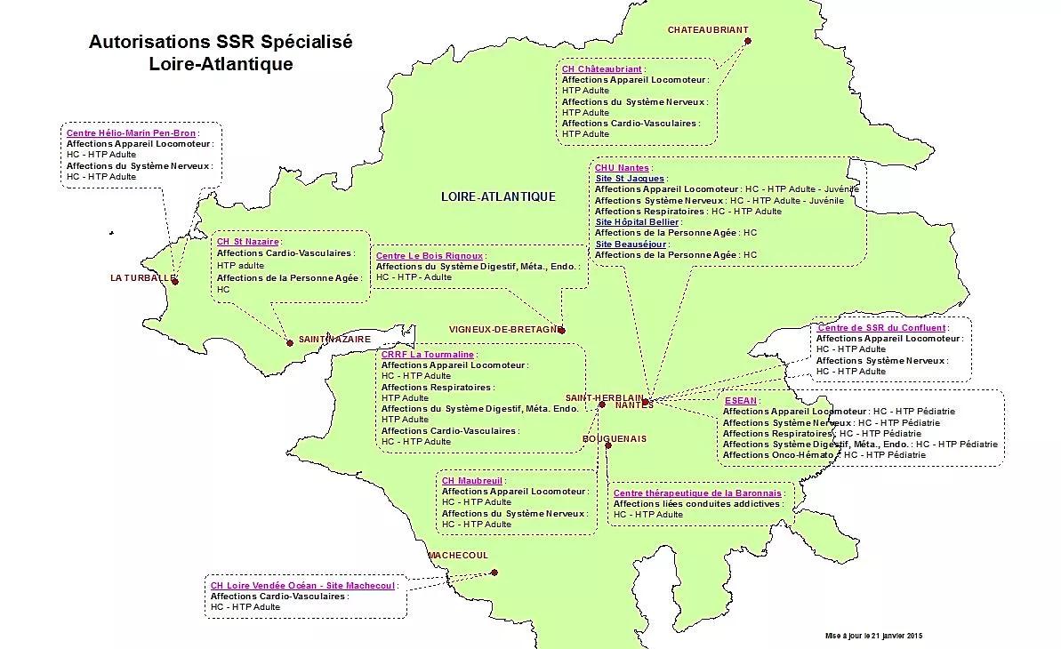 Carte autorisations SSR loire atlantique