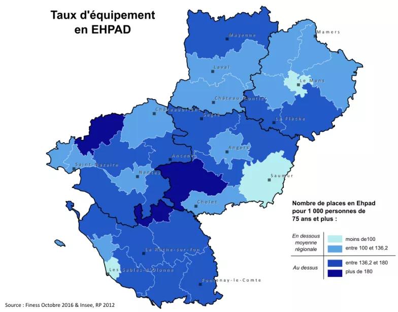 Carte taux équipement ehpad