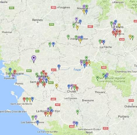 carte implantations equipes evaluation ARS