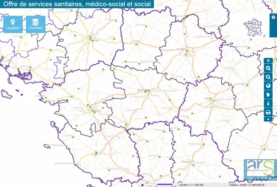 Carte offre de services sanitaires medico social social