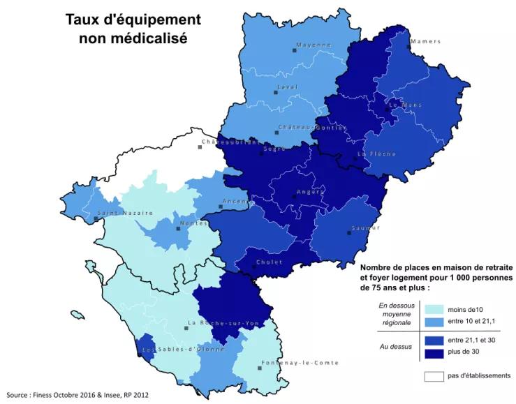 Carte taux équipement non médicalisé