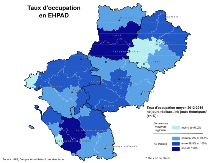 Carte taux occupation ehpad