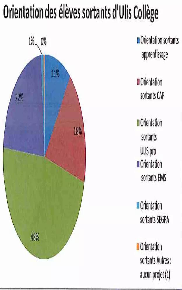Graphique orientation élèves ULIS