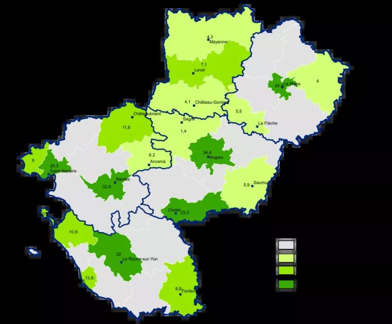 Repartition anesthesiste en pays de la loire